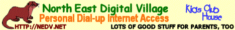 Link to North East Digital village, personal dialup Internet access with local service and national coverage