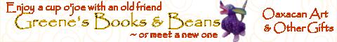 Banner ad for Greenes Books and Beans 140 Bank Street New London CT