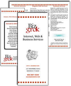 general brochure for Bizgrok that provides an overview of many of the services Bizgrok offers